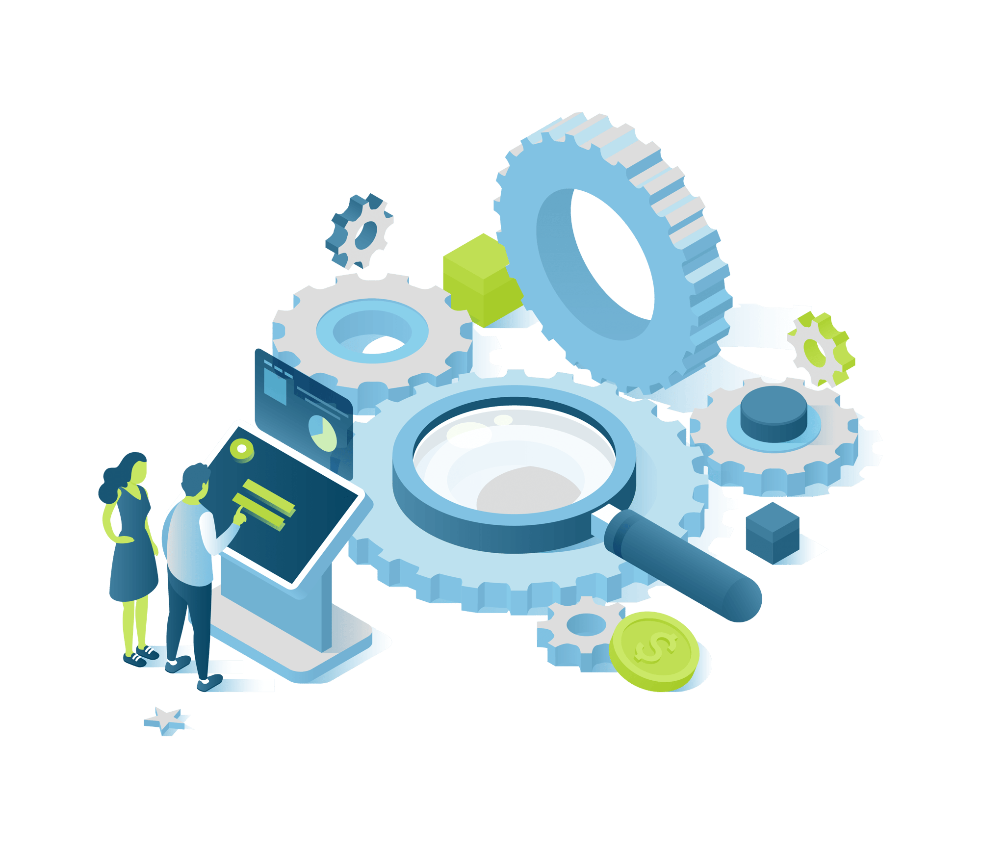 visual illustrating process wheels
